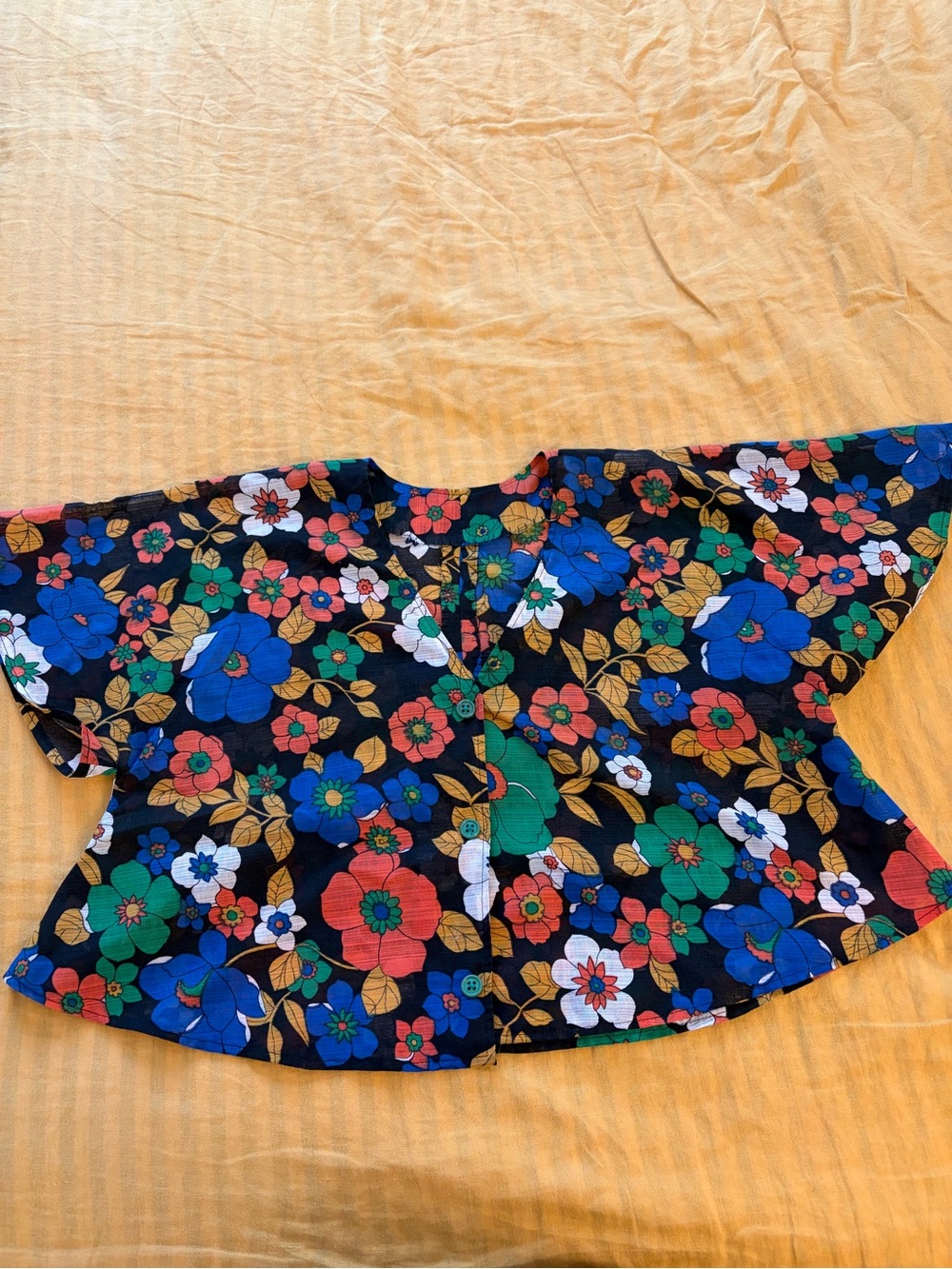 Handmade cropped floral top